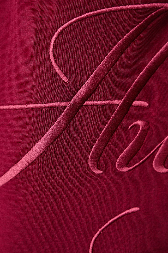 T-shirt damski bawełniany Duslant HUGO bordowy 50570677