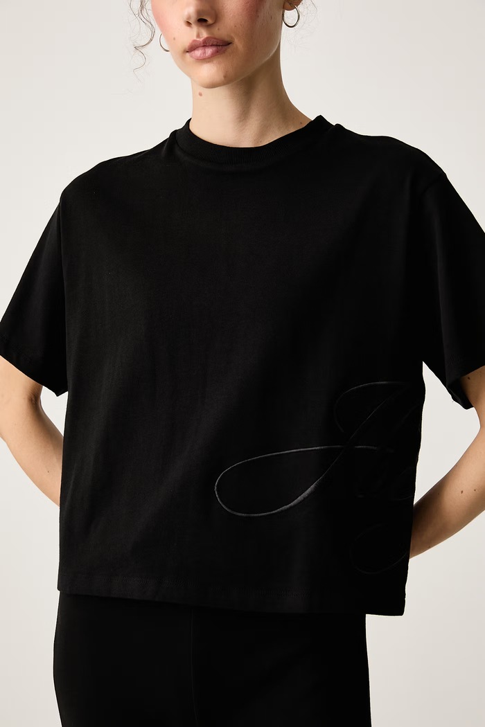 T-shirt damski bawełniany Duslant HUGO 50570677 czarny