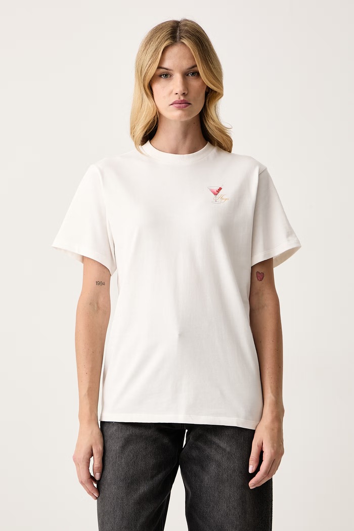 Odzież HUGO T-shirt damski bawełniany Vintage Tee_26 50570362 biały