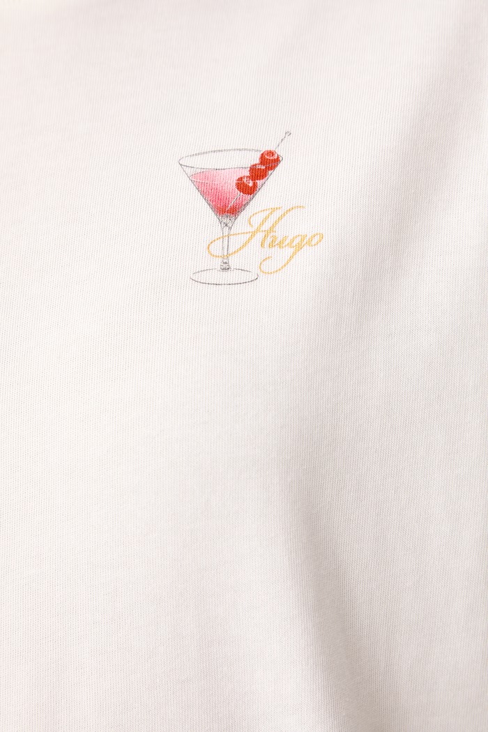 T-shirt damski bawełniany Vintage Tee_26 HUGO biały 50570362