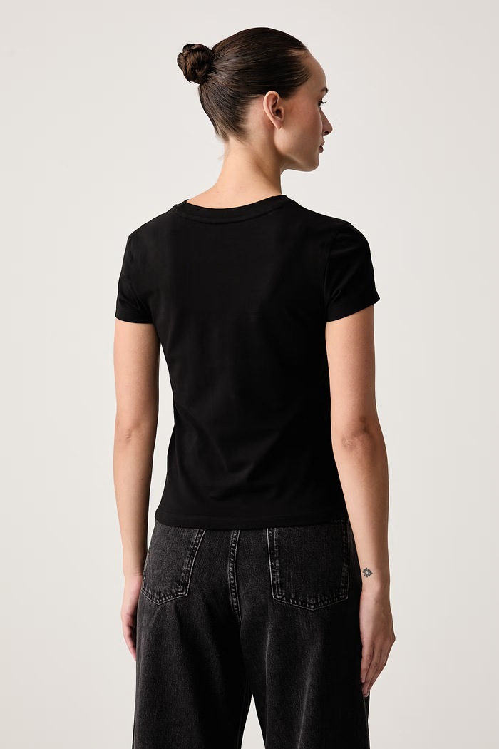 Oblečenie HUGO Blue Tričko dámske bavlnené s elastanom 90's Tee_B_2 50575967 čierna