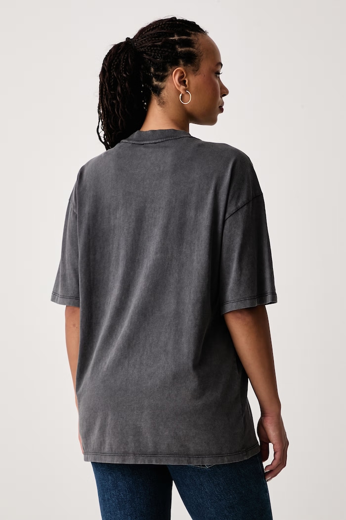 Odzież HUGO Blue T-shirt damski bawełniany Oversized Tee_B_17 50574541 szary
