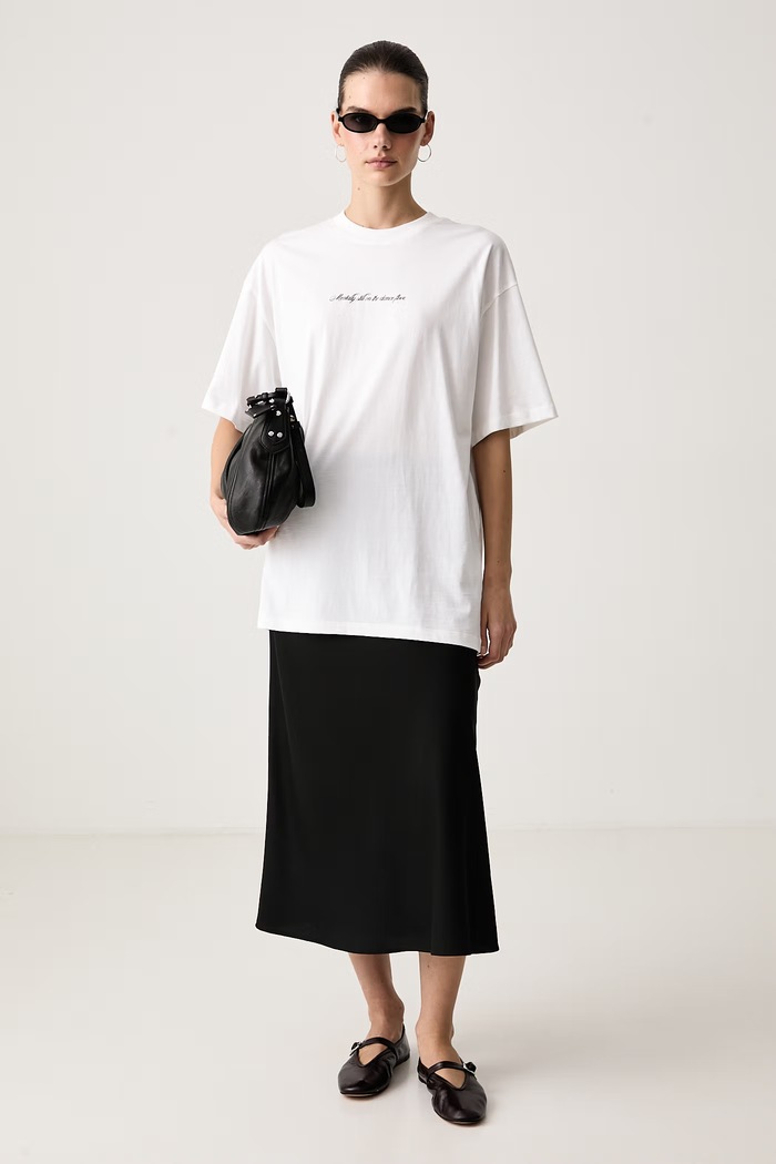 HUGO Blue T-shirt γυναικείο βαμβακερό Oversized Tee_B_18 50574524 λευκό AW26