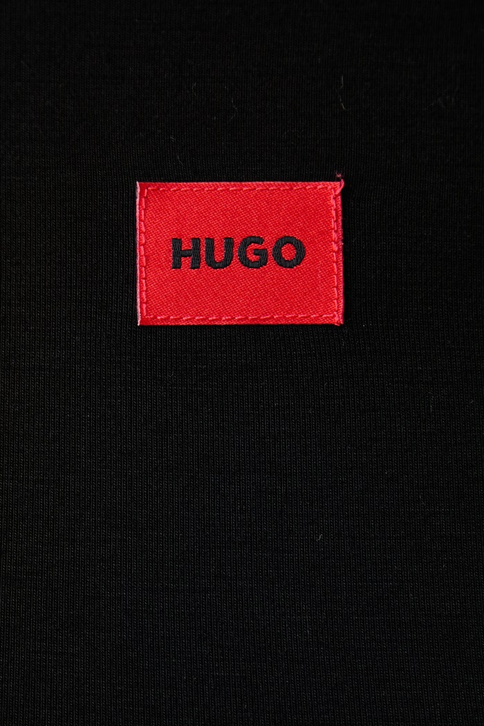 Longsleeve damski z wiskozą THERMAL LS-SHIRT HUGO czarny 50570571
