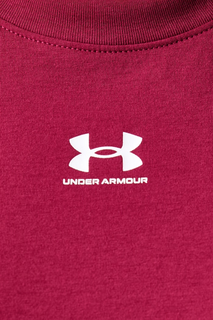 Under Armour T-shirt damski z bawełną Campus Core 1383648.622 bordowy