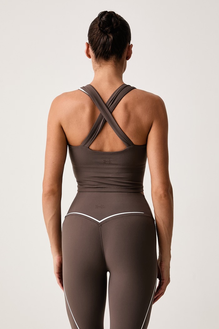 Odzież Under Armour Top do jogi damski Meridian Contour 6016947 brązowy