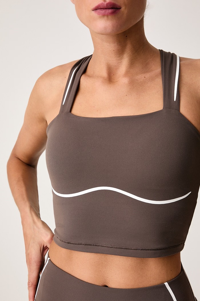 Top do jogi damski Meridian Contour Under Armour 6016947 brązowy