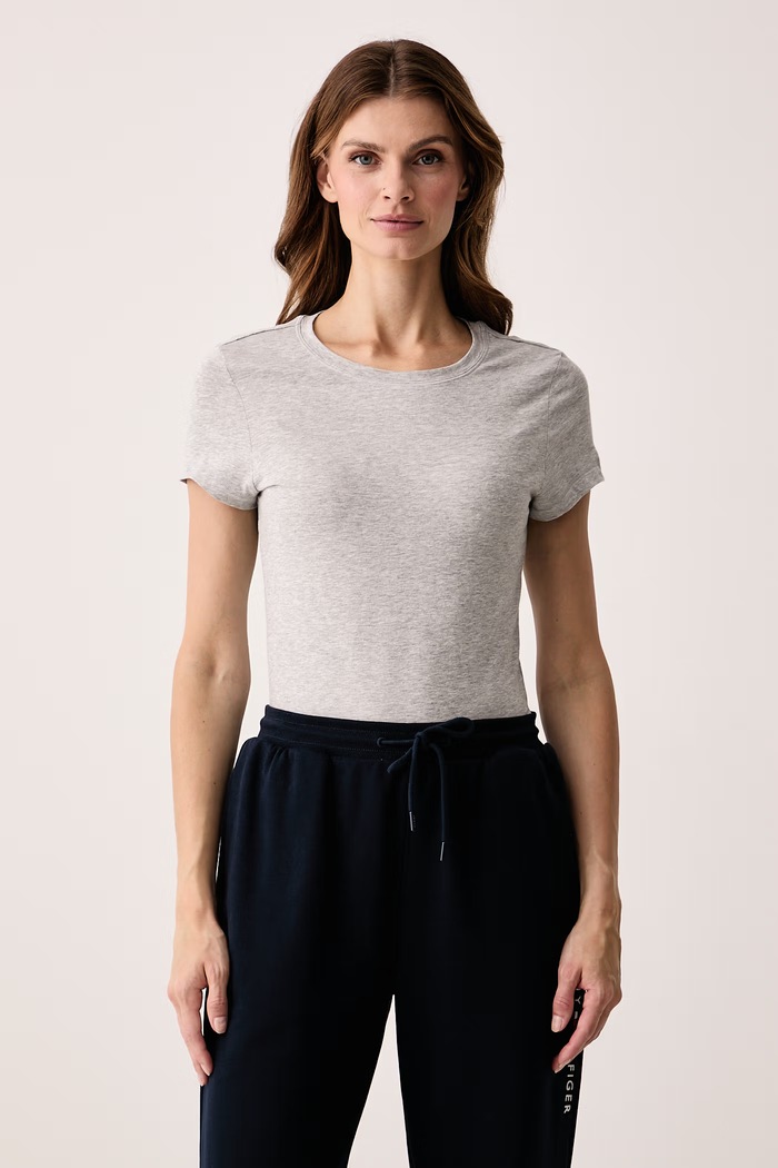 Tommy Hilfiger Tričko dámske bavlnené s elastanom 3-pak UW0UW06657 sivá AW26