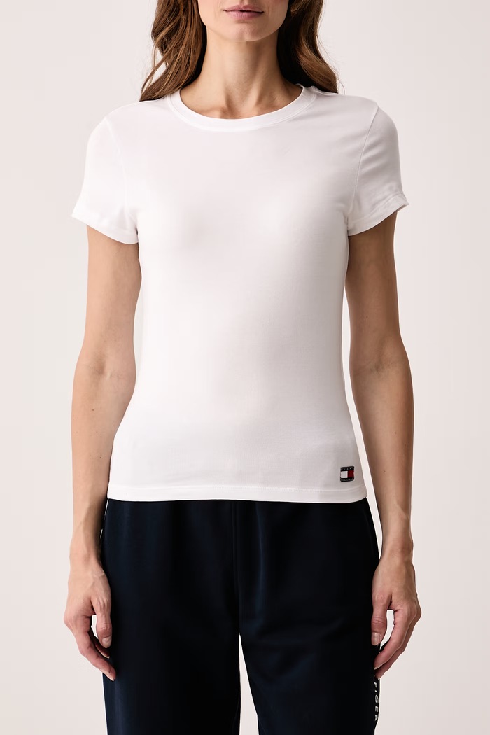 Tommy Hilfiger Tričko dámske bavlnené s elastanom 3-pak UW0UW06657