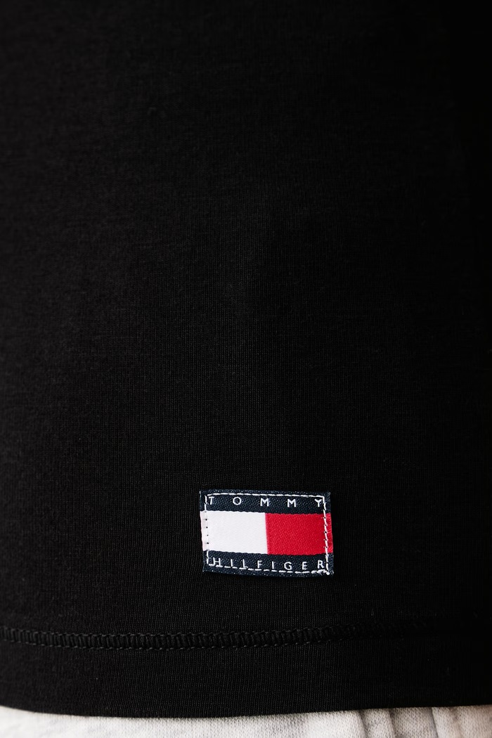 T-shirt női pamut elasztánnal 3-as csomag Tommy Hilfiger UW0UW06657 fekete