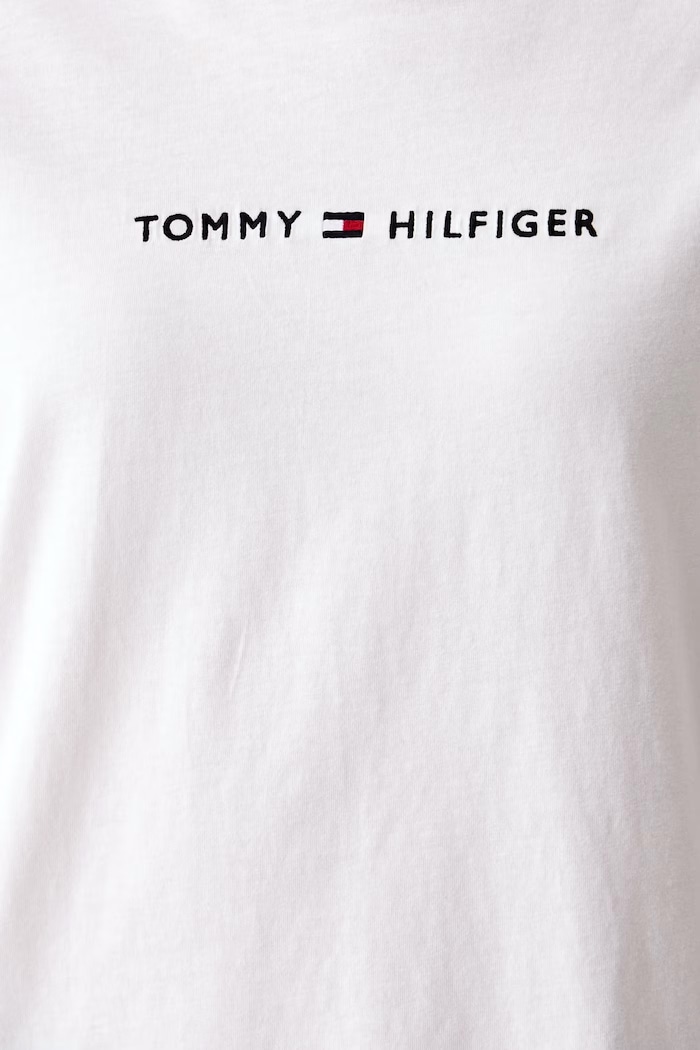 Tričko s dlhým rukávom dámske bavlnené Tommy Hilfiger UW0UW06617 biela