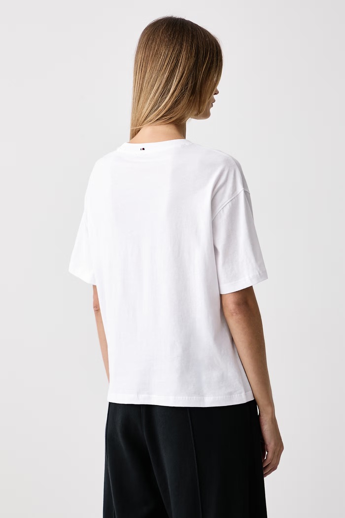 Tommy Hilfiger T-shirt damski bawełniany UW0UW06616 biały AW26