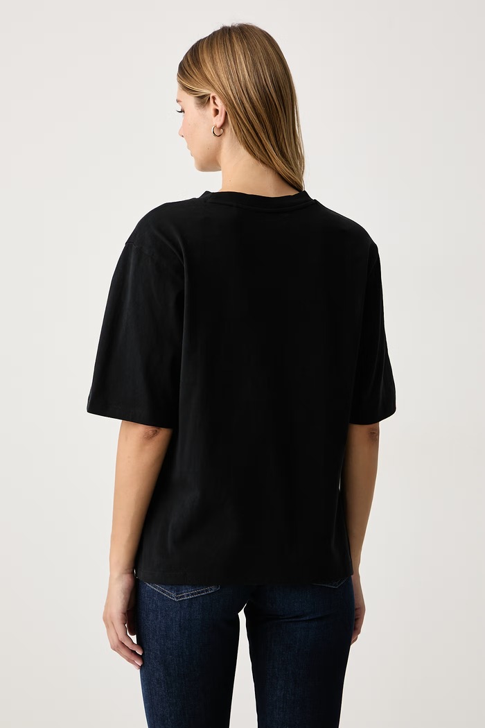 Odzież BOSS Orange T-shirt damski bawełniany C_Eregular_8 50571460 czarny