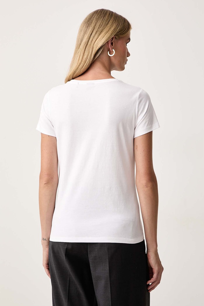 Ρούχα BOSS Orange T-shirt γυναικείο βαμβακερό C_Elove_6 50571415 λευκό