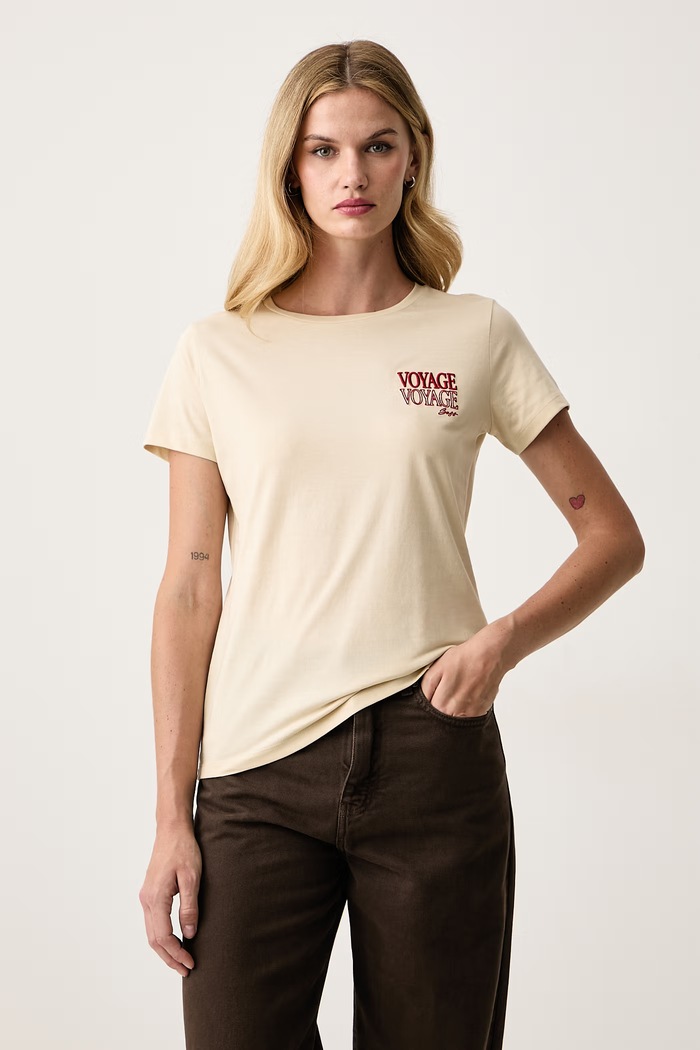 BOSS Orange T-shirt γυναικείο βαμβακερό C_Elove_6 κίτρινο 50571415