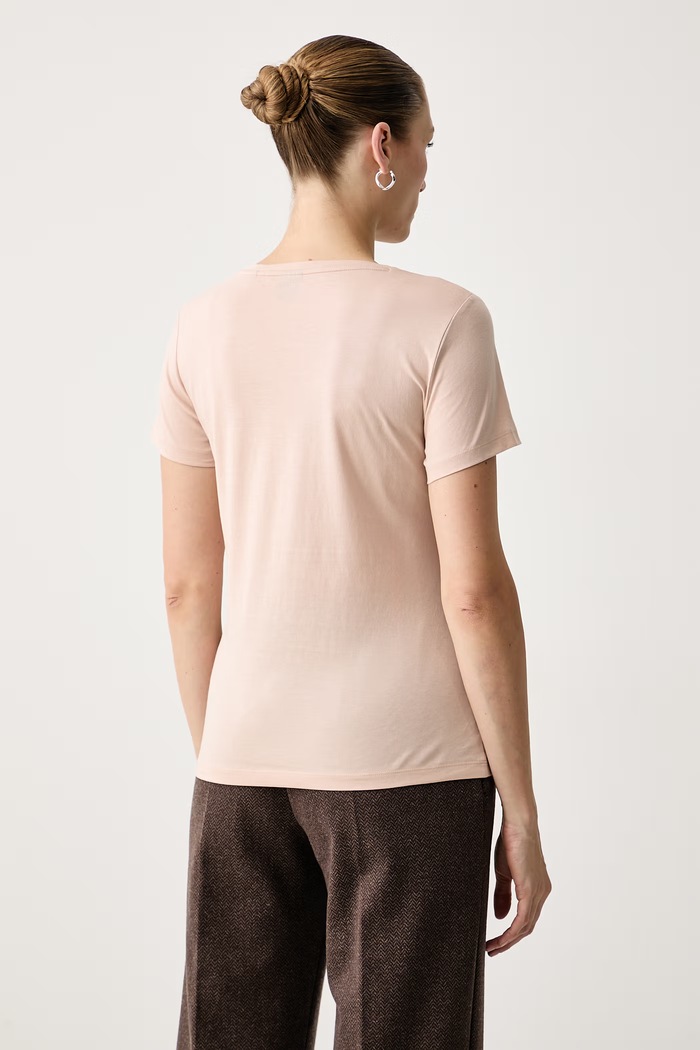 Odzież BOSS Orange T-shirt damski bawełniany C_Elove_6 50571415 różowy