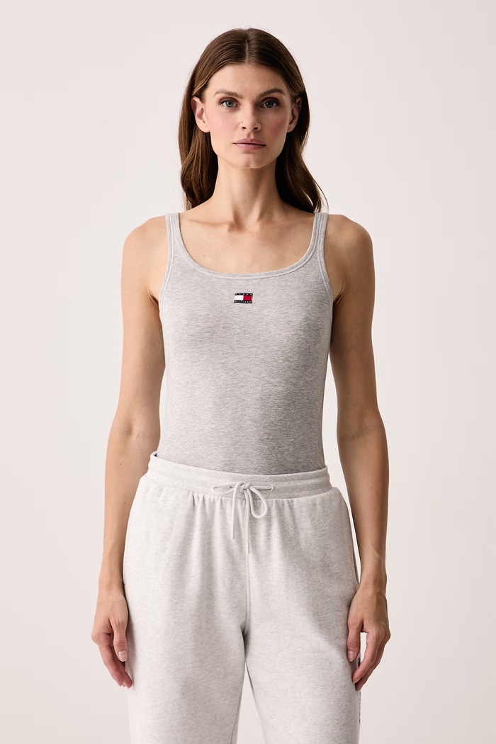 Tommy Hilfiger Top dámsky bavlnený s elastanom 3-pak UW0UW06658 sivá AW26