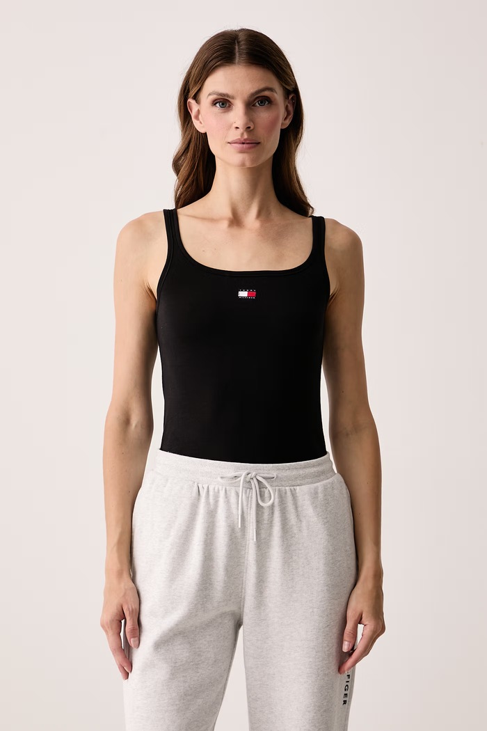 Oblečenie Tommy Hilfiger Top dámsky bavlnený s elastanom 3-pak UW0UW06658 sivá