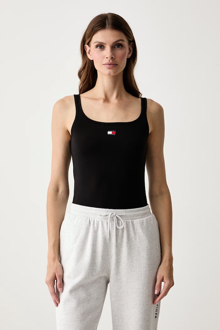 Oblečenie Tommy Hilfiger Top dámsky bavlnený s elastanom 3-pak UW0UW06658 sivá