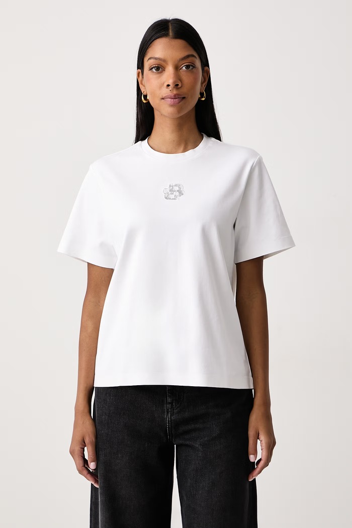 BOSS T-shirt damski bawełniany Eharpa5 biały 50571261