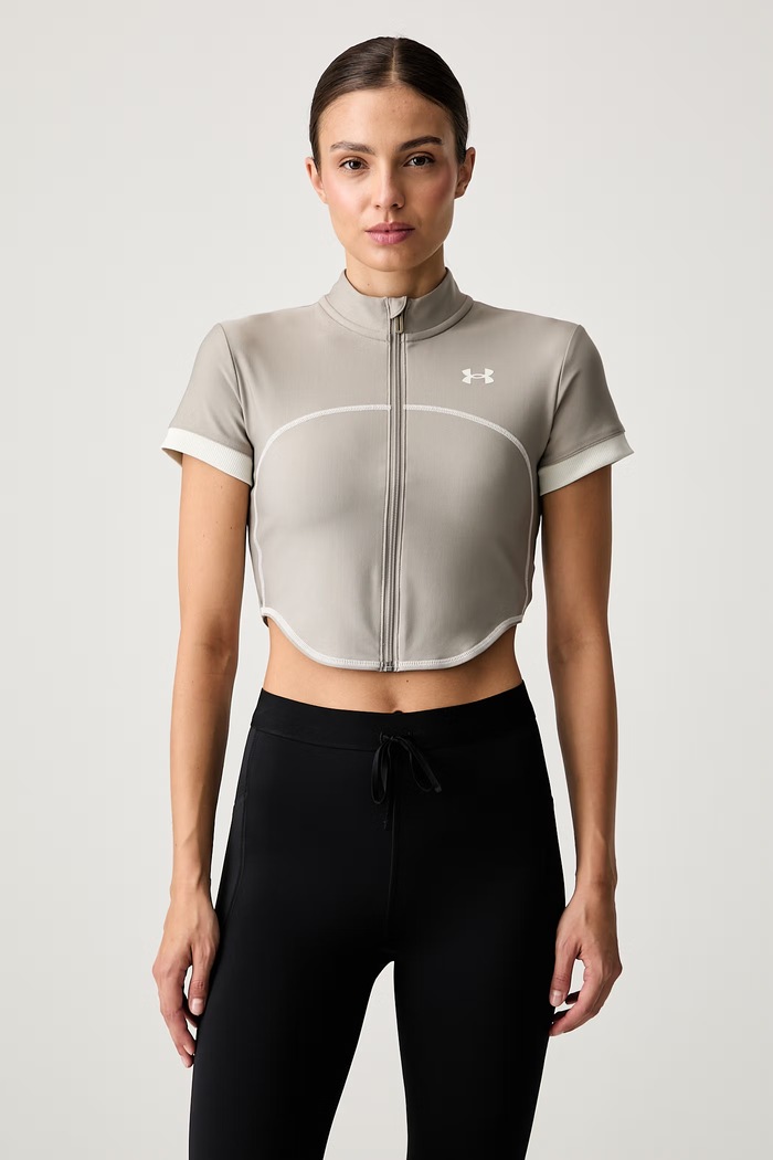 Under Armour T-shirt treningowy damski HeatGear beżowy 6013658