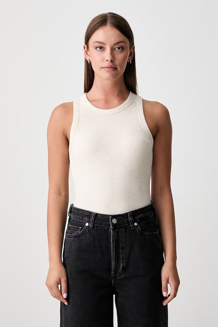 Scotch & Soda top da donna in cotone con elastan beige U9A01606T