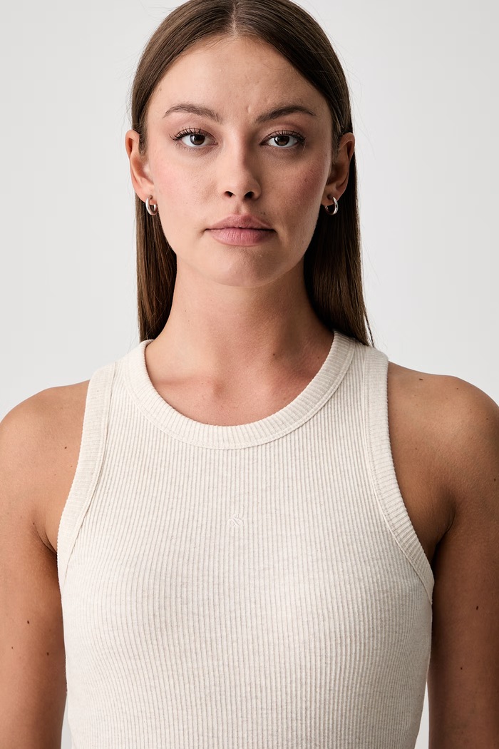 Scotch & Soda top da donna in cotone con elastan beige U9A01606T