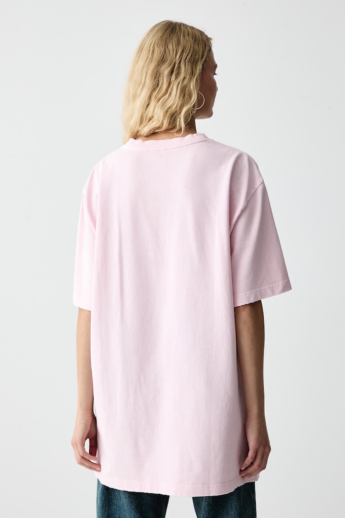 Odzież Miss Sixty T-shirt damski bawełniany 6M3SJ16300 różowy