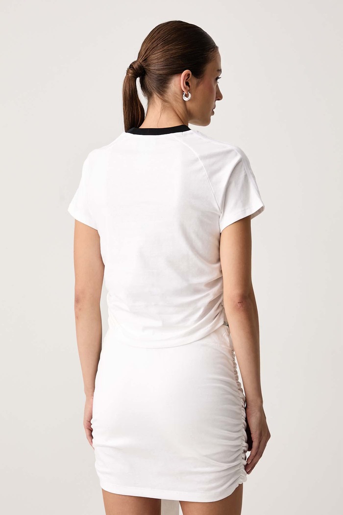 Odzież adidas Originals T-shirt damski bawełniany Adiluna Season 2 x Jennie LD4968 biały