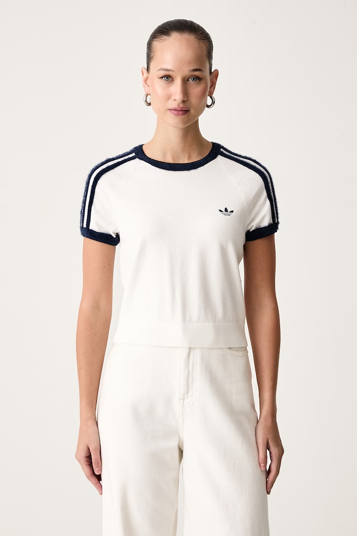 adidas Originals T-shirt damski z wiskozą biały KS9952