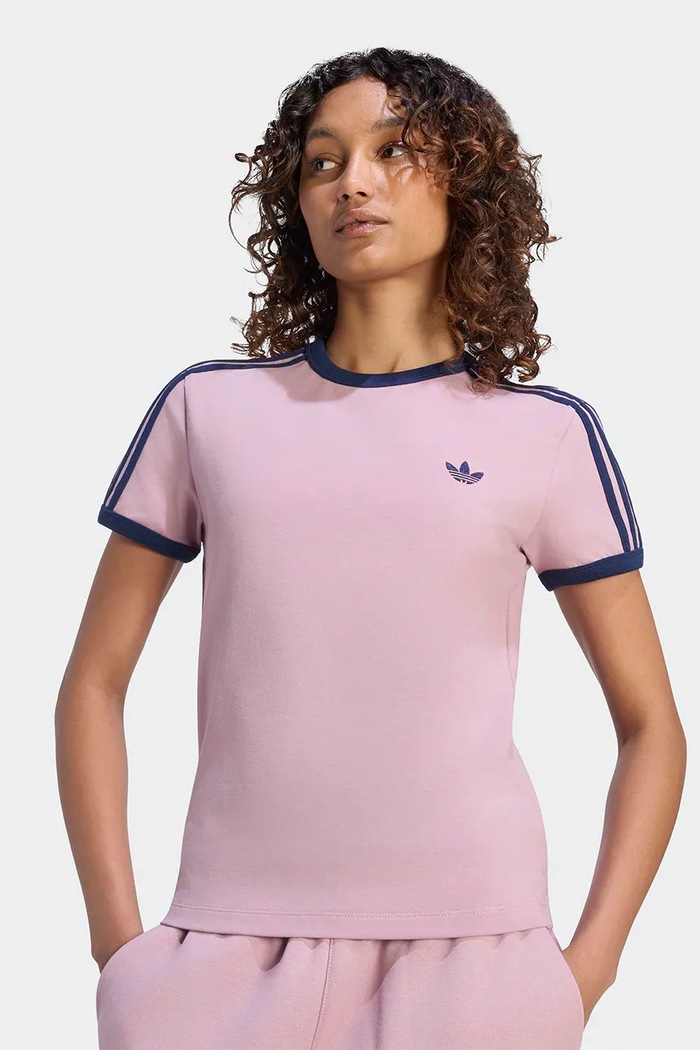 T-shirt damski z bawełną adidas Originals KS4776 różowy