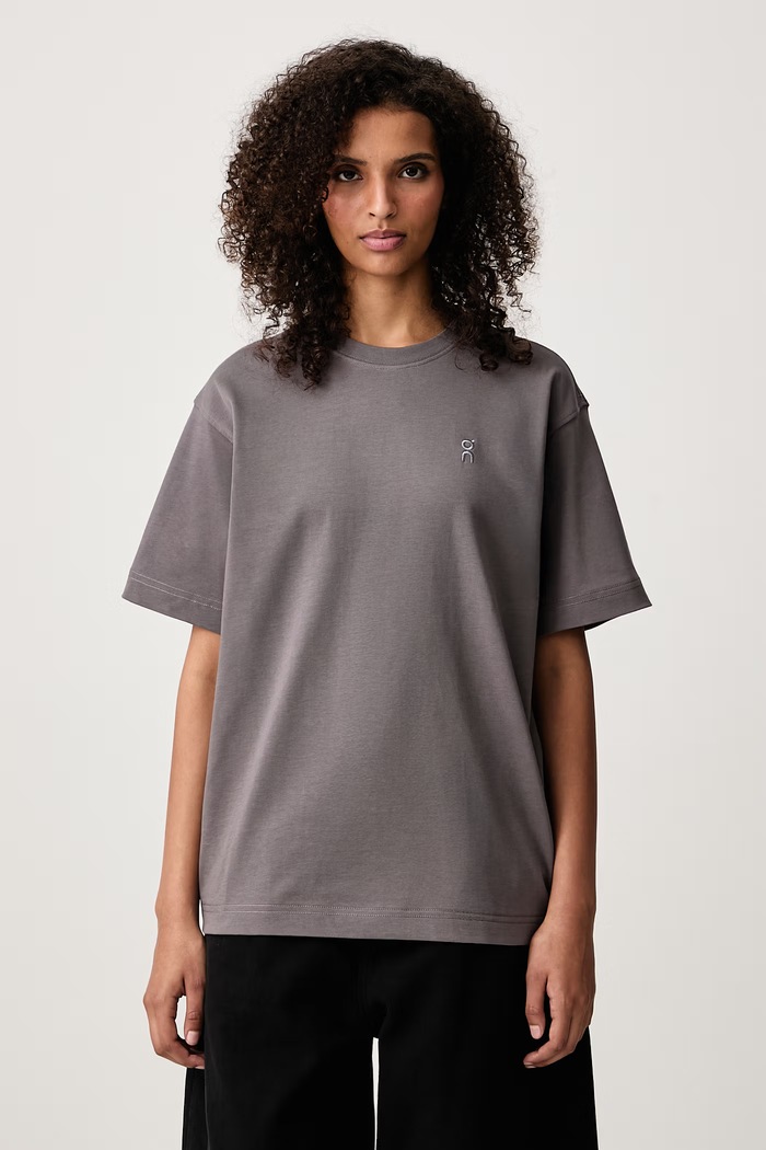 On Club Collective T-shirt bawełniany damski szary 1WG11074989