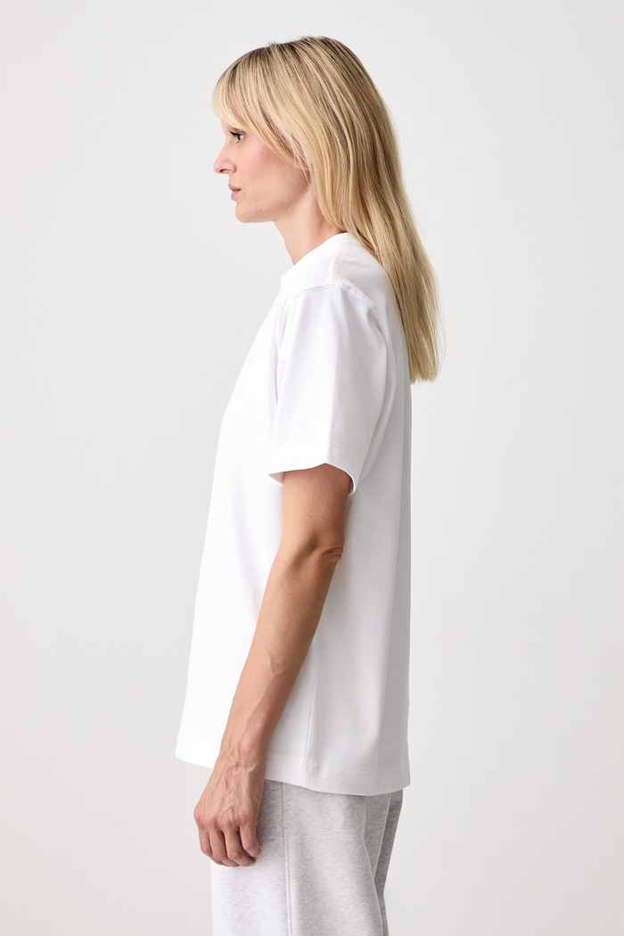 On Club Collective T-shirt bawełniany damski biały 1WG11070069