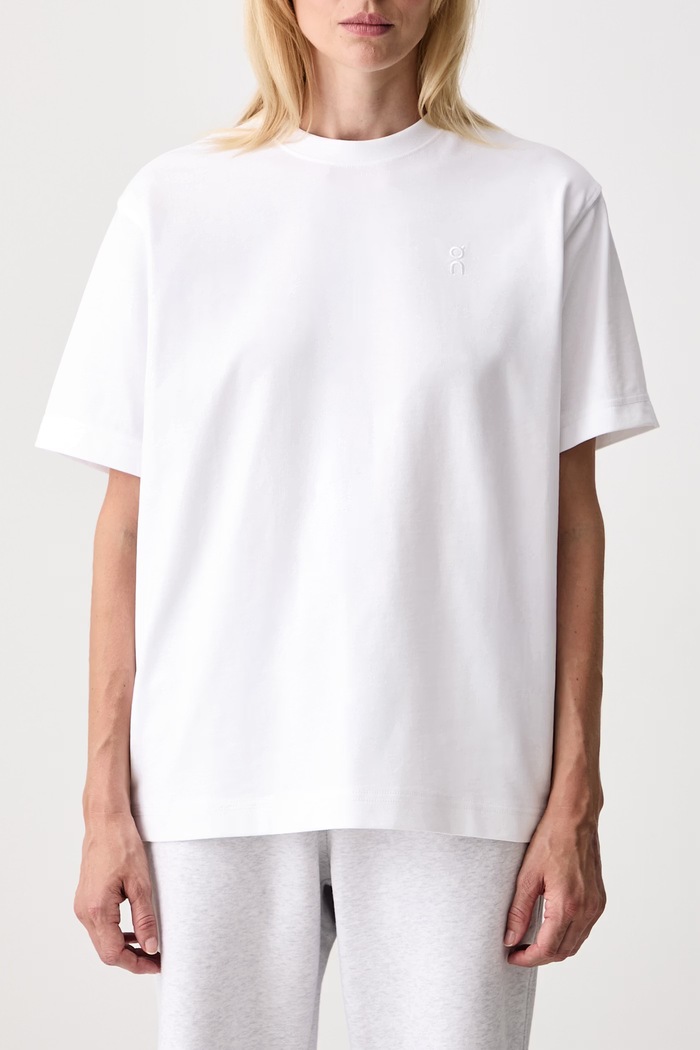 On Club Collective T-shirt bawełniany damski 1WG11070069 biały