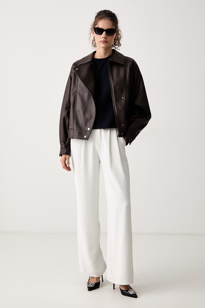 Morgan Top damski z bawełną DSTRASS granatowy AW26
