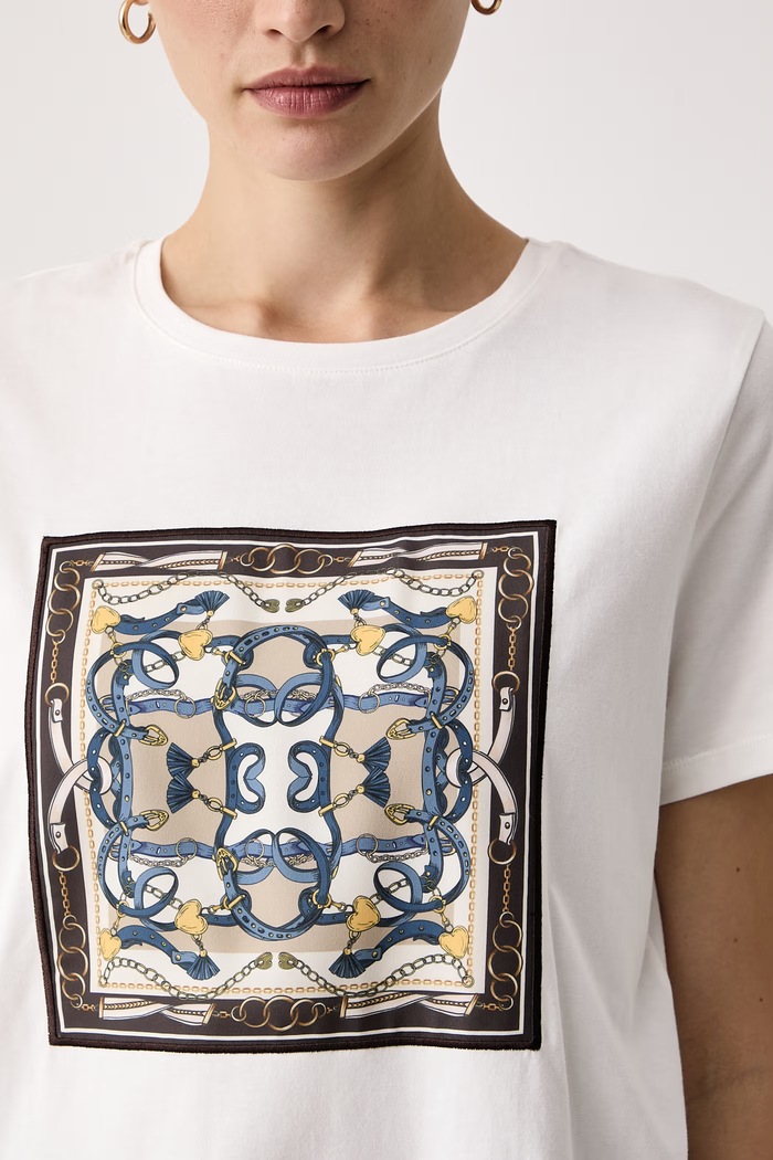 T-shirt damski bawełniany Morgan DFOULAR biały