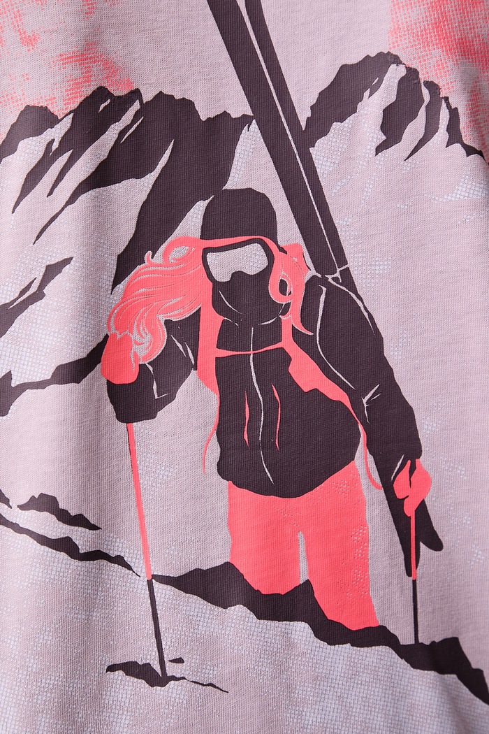 T-shirt damski bawełniany BACK GRAPHIC Dynafit różowy 08.0000072147
