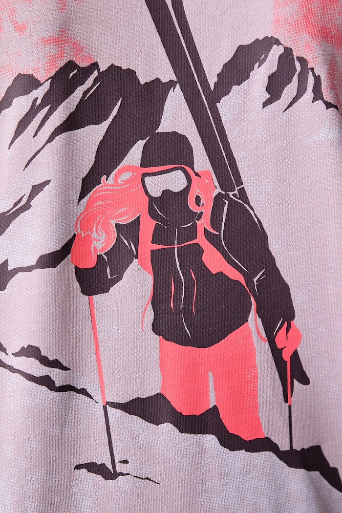 T-shirt damski bawełniany BACK GRAPHIC Dynafit różowy 08.0000072147