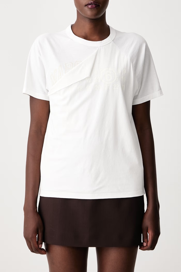 MM6 Maison Margiela T-shirt bawełniany damski S62GD0224.M20048 biały
