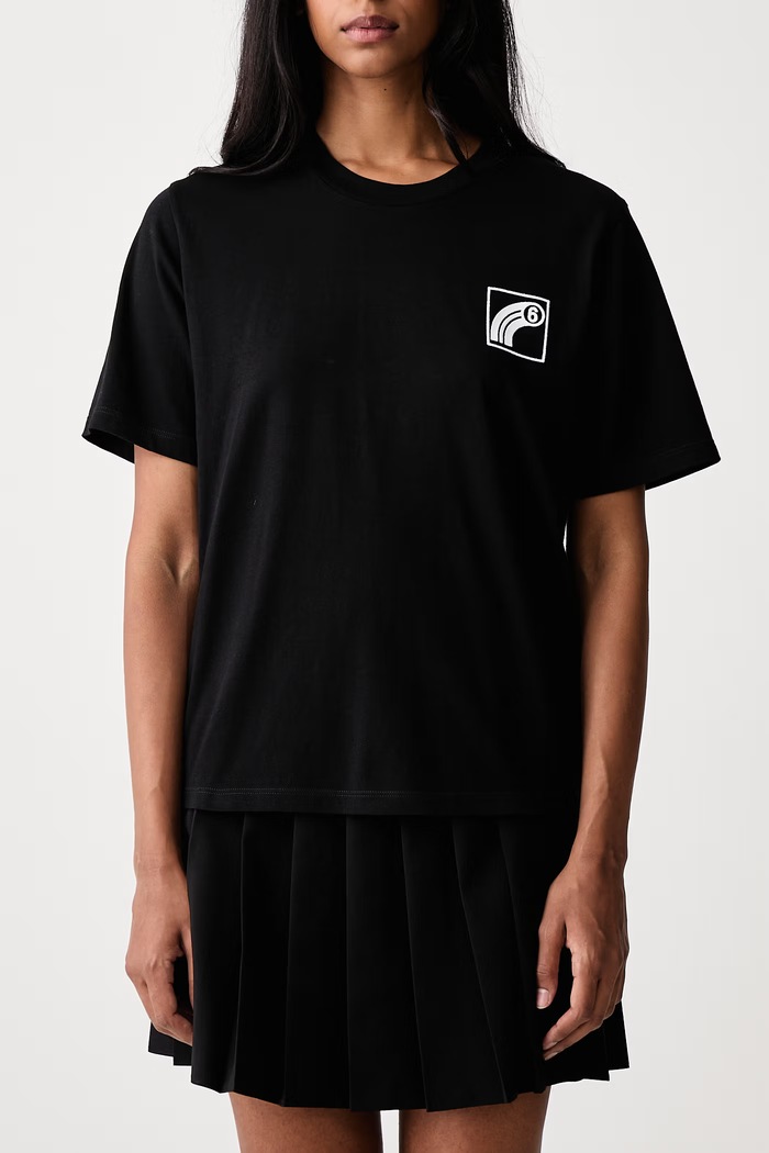 T-shirt bawełniany damski MM6 Maison Margiela czarny S62GD0223.M20048