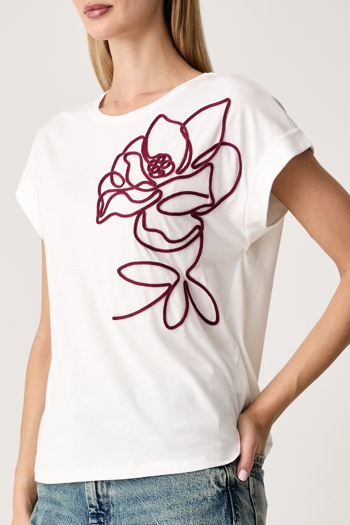 Odzież Morgan T-shirt damski z modalem DLYS biały