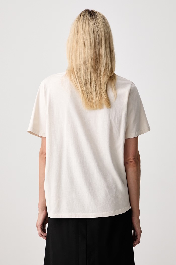 Odzież MM6 Maison Margiela T-shirt damski bawełniany S52NF0018.M20048 beżowy