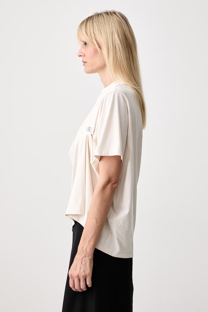 MM6 Maison Margiela tricou pentru femei din bumbac bej S52NF0018.M20048
