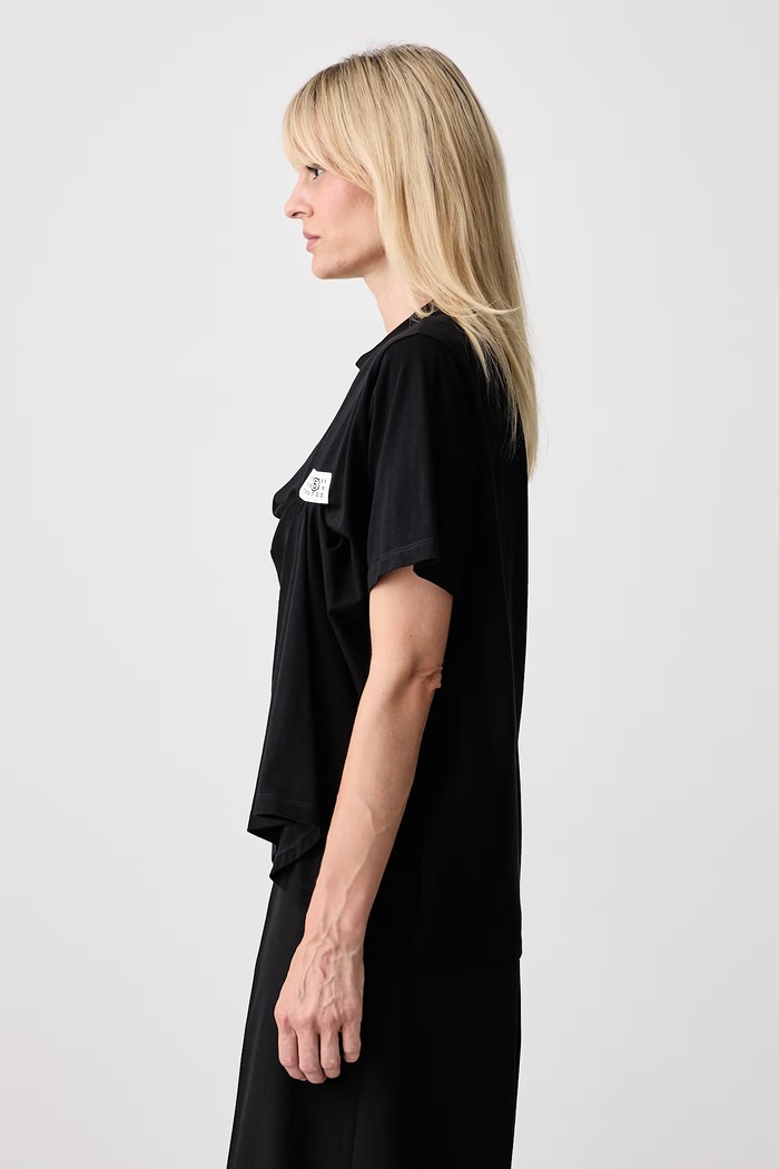 MM6 Maison Margiela T-shirt damski bawełniany czarny S52NF0018.M20048