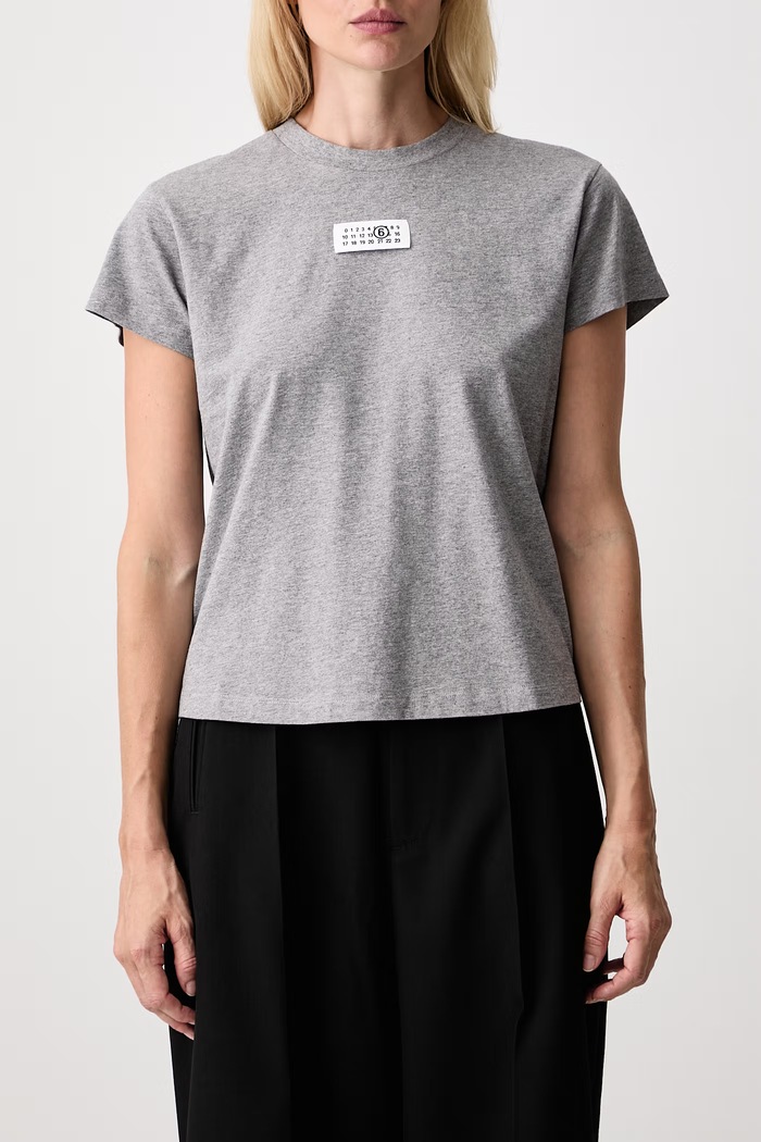 MM6 Maison Margiela T-shirt damski bawełniany S52GC0371.M20170 szary