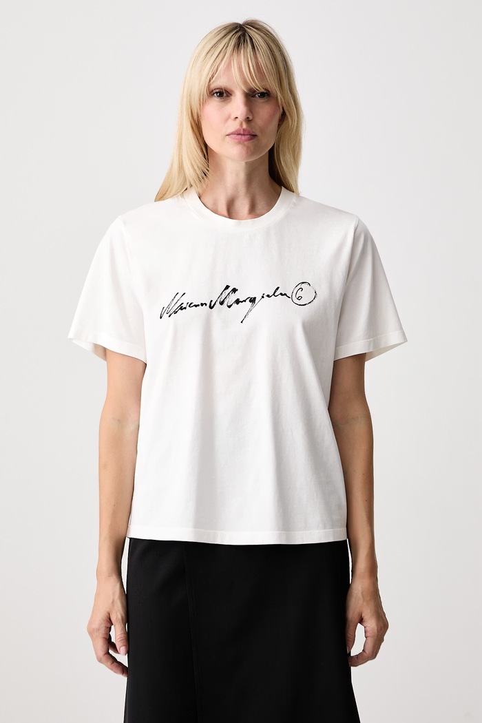 MM6 Maison Margiela tricou pentru femei din bumbac alb S52GC0368.M20258