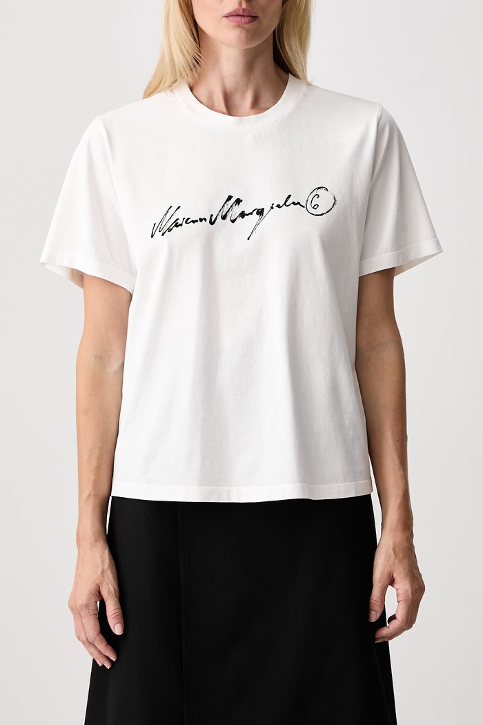 MM6 Maison Margiela T-shirt damski bawełniany S52GC0368.M20258 biały