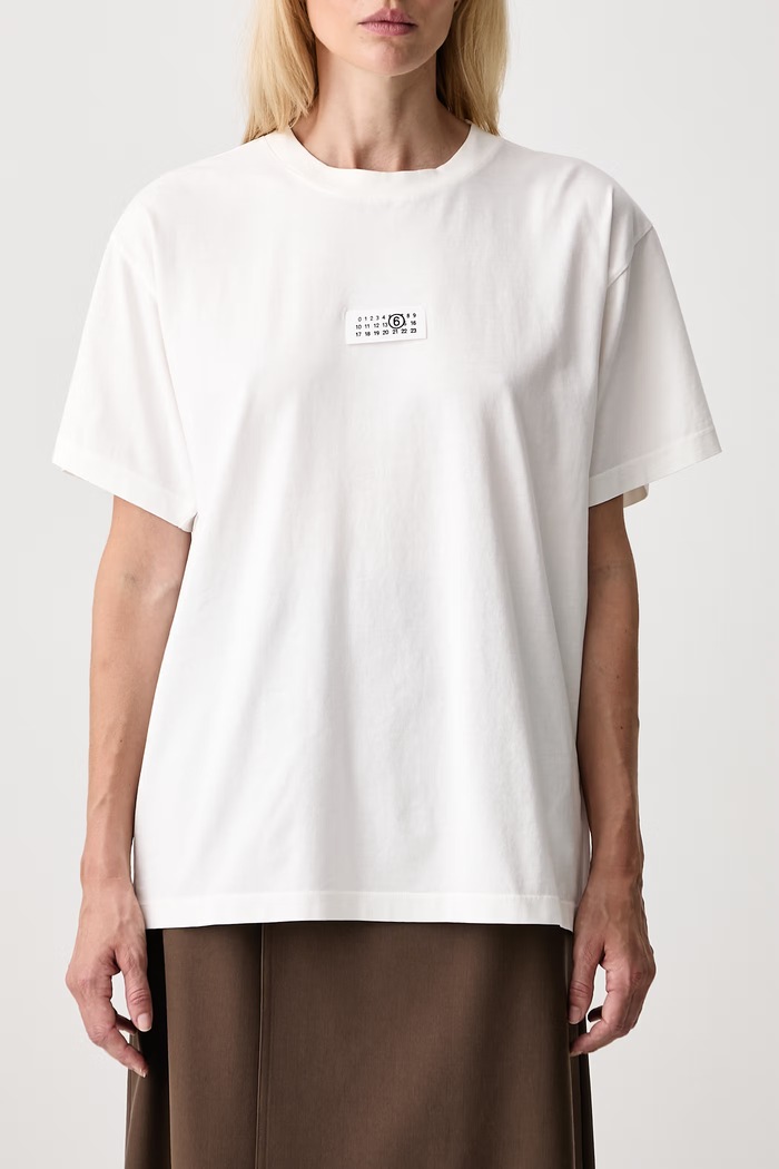 MM6 Maison Margiela T-shirt damski bawełniany S52GC0367.M20258 biały
