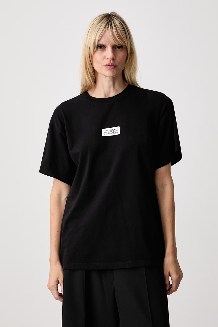 MM6 Maison Margiela T-shirt damski bawełniany czarny S52GC0367.M20258