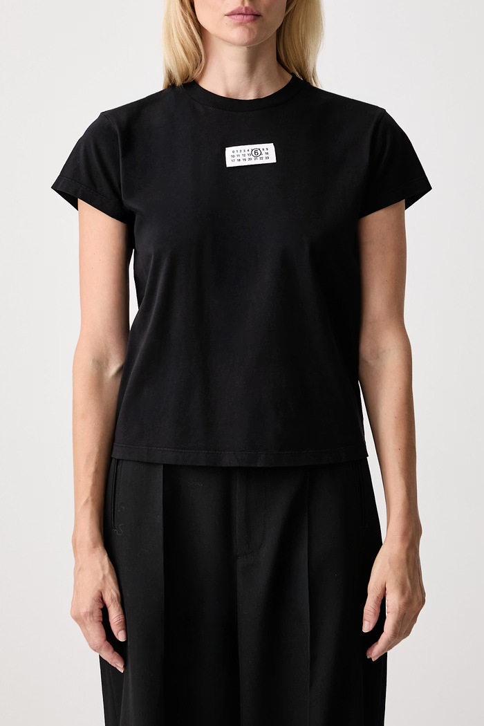 MM6 Maison Margiela t-shirt γυναικείο βαμβακερό S52GC0327.M20258 μαύρο